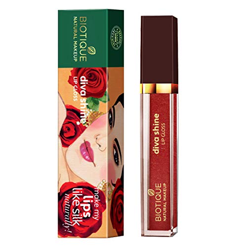 Image of Biotique Diva Shine Lip Gloss, Fire N Ice Red