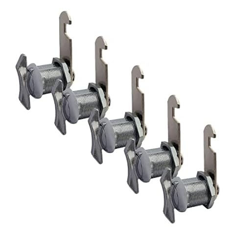 5 Packs Purocean Keyless Thumb Cam Lock Twist Latch for Cabinet Drawer Toolbox (20mm) Cover