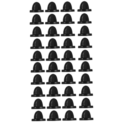 HOMSFOU 2sets 100 Pcs Brooch Pin Backs with Durable Plastic Big Base Clutch for DIY Crafts Lightweight and Portable Tie Tacks for Easy Installation for Lapel Pins and Jewelry 100pcs*2