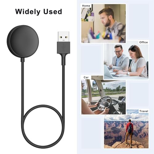 Image of Zitel Charger Compatible with Samsung Galaxy Watch Ultra, Watch 7, FE - Replacement USB Charging Cable 100cm - Black
