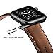 SUNFWR Leather Bands Compatible with Apple Watch Band 41mm 40mm 38mm for Men Women, Top Grain Genuine Leather Replacement Strap for iWatch Ultra 2, Ultra, SE2, SE, Series 9 8 7 6 5 4 3 2 1 (Red