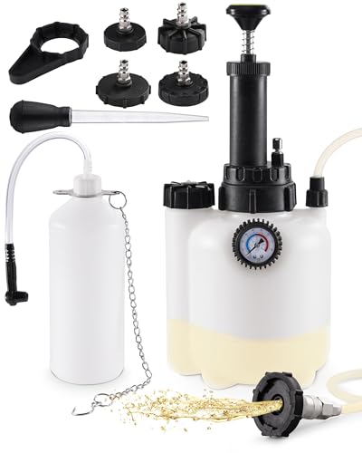 FAITIO 3L Brake Fluid Bleeder Kit w/ 1L Catch Bottle, Pressure...