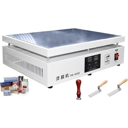 KWUHNJF Heating Sealing Machine, Cellophane Wrapping Machine With Dual Temperature Display, Suitable For All Kinds Of Tea Box Packaging(White)