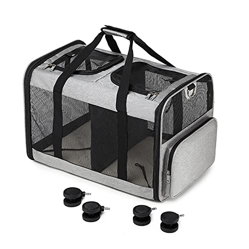 Bolsa Transporte Pet Luxo Com Rodinhas Dupla Cães Gatos
