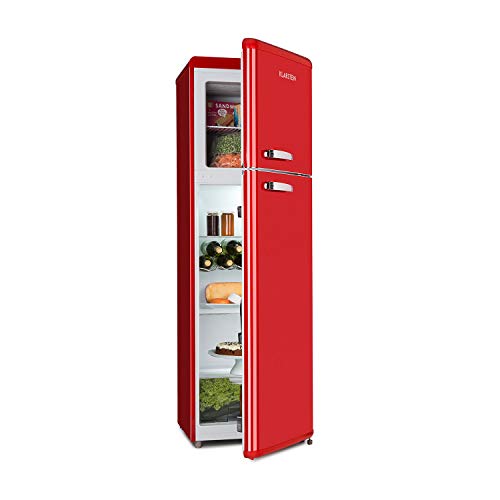 KLARSTEIN Audrey Retro - Frigo réfrigérateur, Réfrigérateur combiné 194 L, Congélateur 56 L,...