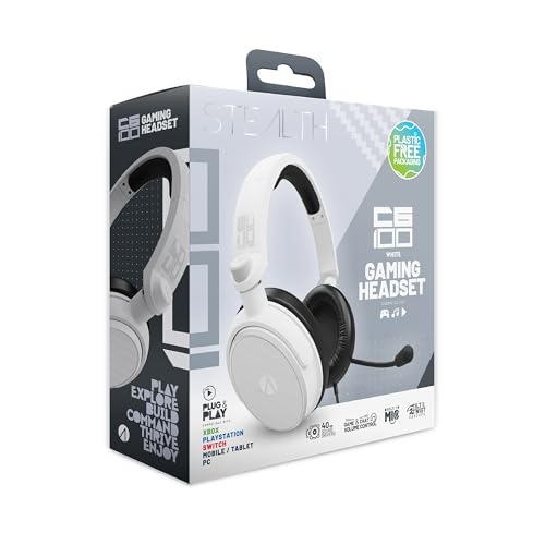 Casque de jeu pour Xbox, PS5 et Switch STEALTH C6-100 blanc pour salon