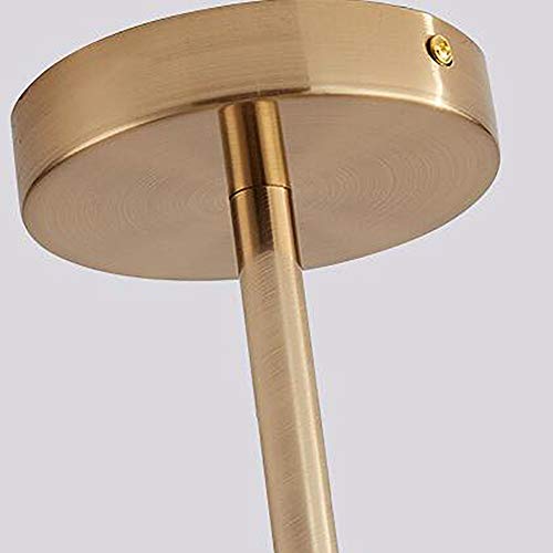 Lámpara de techo Sputnik de 15 luces dorada con esferas de vidrio mate 7