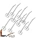 LAJA IMPORTS Stainless Steel Iris Scissors, Delicate, Angled, 4.5