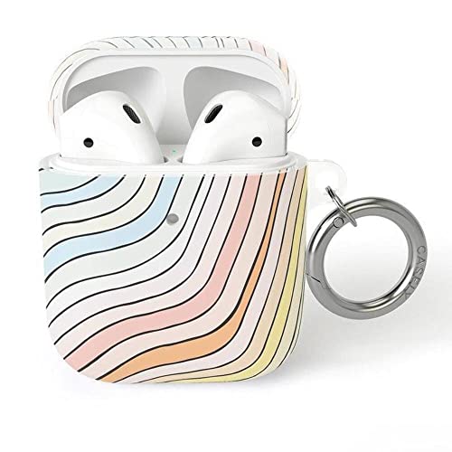 Casely Compatible With Airpods 3 Case | Ride The Wave | Pastel Rainbow Lined Airpods Case #TOP1