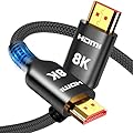 Highwings 8K HDMI Cable 2FT, 48Gbps Ultra High Speed HDMI Cable Braided Cord-4K@120Hz 8K@60Hz, DTS:X, HDCP 2.2&2.3, HDR 10 Compatible with Roku TV/PS5/HDTV/Blu-ray