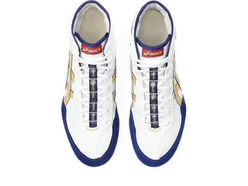 asics men39s dan gable evo 3 wrestling shoes 11 whiterich gold