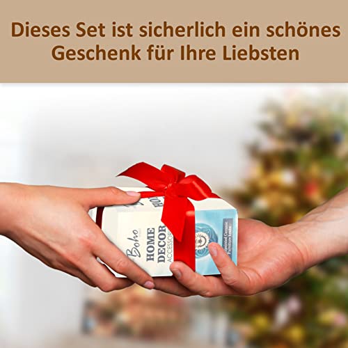 The Boho Street Handgefertigte Keramik-Mehrzweckknöpfe Keramik-Türgriffe im Set-Sortiment (Ceramic Knobs Pack of 12, Multicolor)