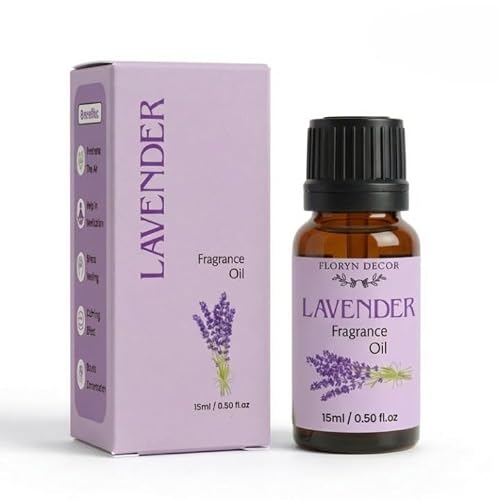 Floryn Decor 15ml Aroma Oil Fragrance Oil for Diffuser, Candles, Soap & Aroma Therapy | Long Lasting Floral Scent | Premium Concentrated Aroma Oil (Lavender)