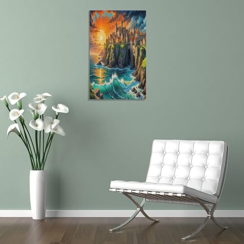 Coucher de soleil toile décorative pour salon et chambre 60x90cm - 5