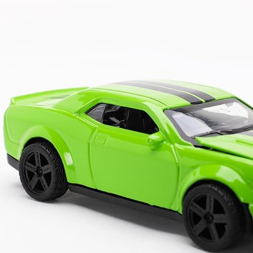 Toyland® 12cm (2") Green Die Cast Pull Back Muscle Car With Opening Bonnet - Replica Toy/Model Car - Play Vehicles - Image 3