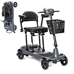 Genie Ultralight by Monarch Mobility – 12kg Lightweight Portable Pavement Folding Mobility Scooter for Seniors & Adults | 4mph Speed, 9 Mile Range | Everyday Use (Black)
