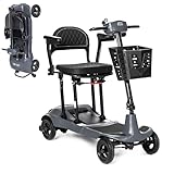 Genie Ultralight by Monarch Mobility – 12kg Lightweight Portable Pavement Folding Mobility Scooter for Seniors & Adults | 4mph Speed, 9 Mile Range | Everyday Use (Black)