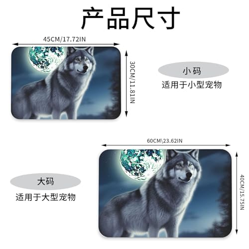 Tapis de nourriture pour chien absorbant en caoutchouc 40x61cm - 5