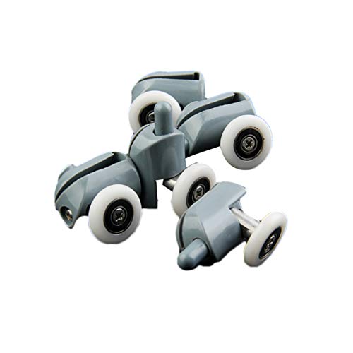 Cabilock 8 piezas Ruedas para puertas de ducha Recinto de reemplazo Ruedas para puertas correderas Rodillos Corredores Poleas para cabinas de ducha Cabinas de ducha