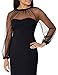 Maggy London Women's Illusion Top Crepe Dress, Black, 4