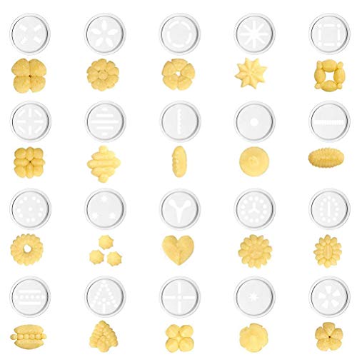 Emoly Cookie Press Stainless Steel Biscuit Press Cookie Gun Set with 20 Discs and 4 Icing Tips for DIY Biscuit Maker and Decoration - Thumbnail 3