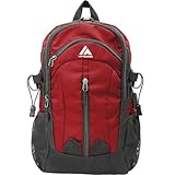 [ラドウェザー] リュック キッズ テフロン加工で水や汚れに強い リュックサック バックパック 軽量 大容量 防水 小学生 男の子 女の子 (レッド)