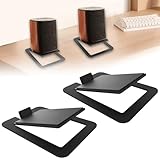 Design antidérapant : chaque support de haut-parleur dispose de coussinets en caoutchouc antidérapants sur le dessus et le bas. Ils empêchent le glissement, protègent le haut-parleur et le plateau des rayures et réduisent les vibrations gênantes lorsque vous écoutez de la musique ou jouez sur le support de haut-parleur.