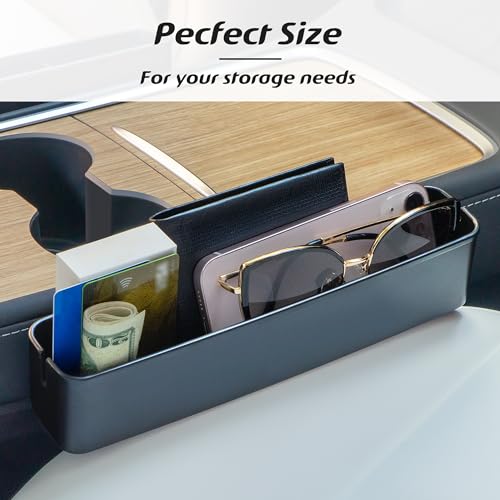 Paffenery Car Seat Gap Filler Organizer Storage Box for Car Seat Organizer Between Seats, Car Organizers and Storage Front Seat Gap, 2 Pack Universal Fit