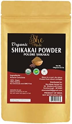 Pure & Natural Organic Shikakai Powder, Gentle Cleansing and Nourishment, Adds Shine and Smoothness to Hair