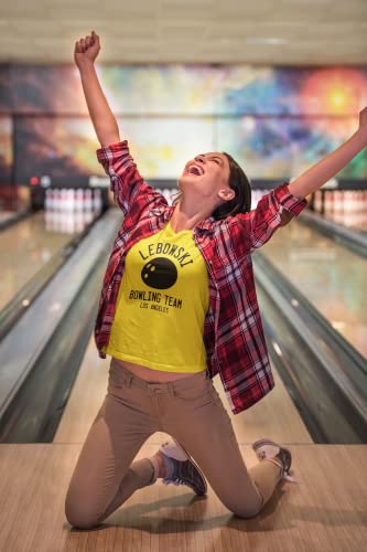Camiseta Big Lebowski Ripple Junction manga corta amarilla XL de adulto casual 3