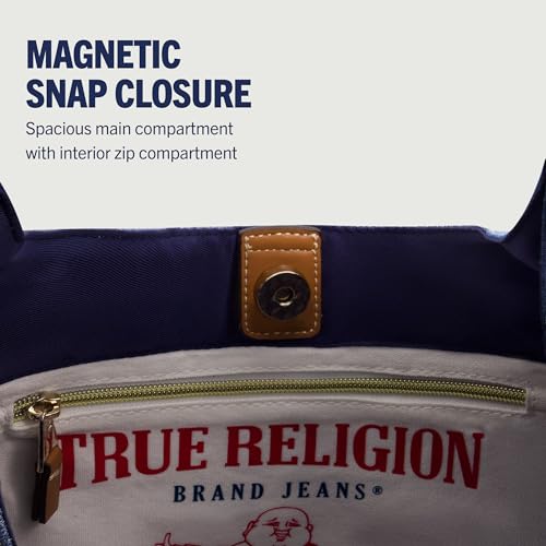 Image of True Religion Women's Shoulder Bag Purse, Hobo Handbag with Front Pockets