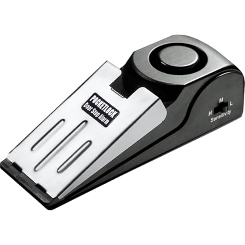 Door-Stop-Alarm-with-120-dB-Siren--Portable-Travel-Door-Stopper-Alarm-Wedge-for-Hotel-Apartment-Dorm-Security--Battery-Operated-Black-1-Pack Door Stop Alarm with 120 dB Siren – Portable Travel Door Stopper Alarm Wedge for Hotel, Apartment & Dorm Security – Battery-Operated, Black, 1-Pack - Image 1