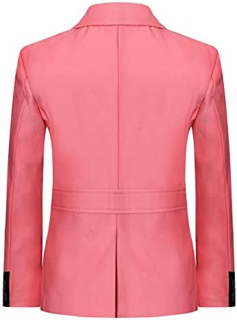 Boys Formal Suits 3 Pieces Suits Slim Fit Shawl Lapel Tux Wedding Suits, C Pink, 12 Years