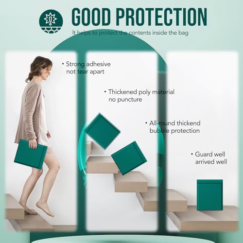 Image of Fuxury Thick Bubble Mailers 8.5x12 inch 40 Pack Large Bubble Envelopes Opaque Cushioning Mailer for Small Business Mailing Books Clothes Makeup Supplies Forest Green #2