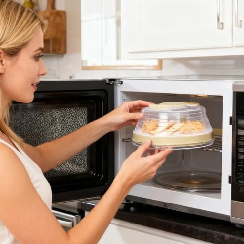Couvercle micro-ondes pliable pour préparer vos repas propres - 3