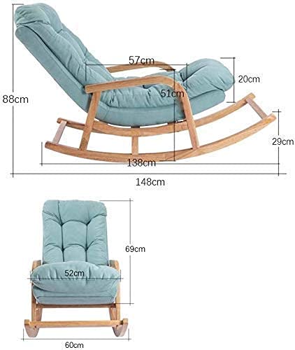 UJJAINI Tufted Rocking Chair Olive Green Beige - Image 2