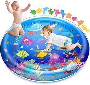 Image of Baby Kids Water Play Mat Toys Inflatable for Kids Leakproof Water Play Mat, Fun Activity Play Center Indoor and Outdoor for Baby (65 X 65 X 7cm)
