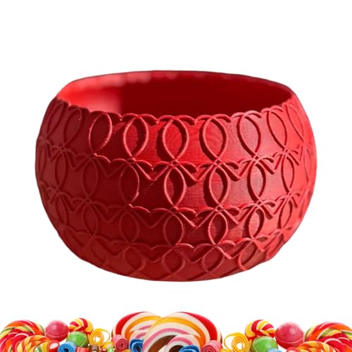 Tazón de caramelo - Plato decorativo impreso en 3D, Porta caramelos | creativo con tema de amor, contenedor romántico en forma de corazón para decoración navideña, exhibición de mesa, accesorio