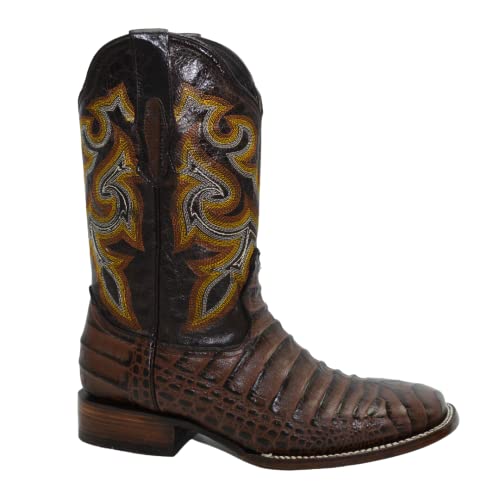 Joe Boots JB704 Caiman Print Leather Men's Western Boots: Square Toe Cowboy Boots & Rodeo Boots4