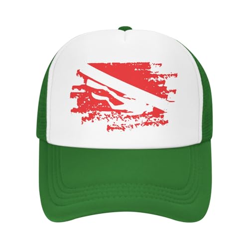 Scuba Diving Flag Trucker Hat Snapback Mesh Baseball Cap Unisex2
