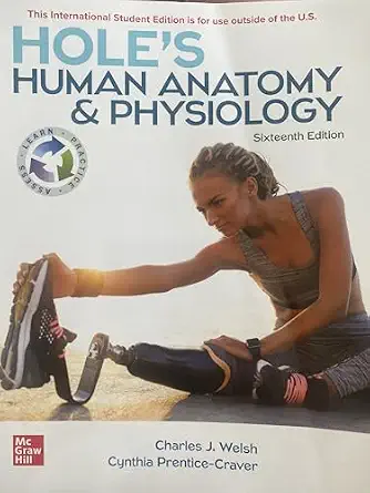 ISE Hole's Human Anatomy & Physiology 16TH Edition book cover