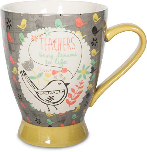 Pavilion Gift Company Teacher Ceramic Mug, 16 oz, Multicolored