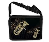 Notentasche Euphonium personalisiert, Schultasche mit Instrument und Namen