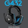 logitech g432 casque gamer filaire, son 7.1 surround, dts headphone:x 2.0, transducteurs 50mm, usb/audio jack 3,5mm, micro avec sourdine flip up, poids léger ,pc/xbox one/ps4/nintendo switch noir