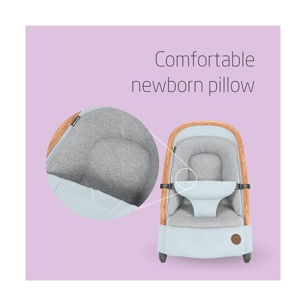 Maxi-Cosi Kori 2in1 Babywippe Hochwertige Babyschaukel geeignet ab Geburt bis maximal 9 kg, natürliche, ergonomische Schaukeln ohne Elektronik, leicht zu falten, Essential Grau – Bild 4