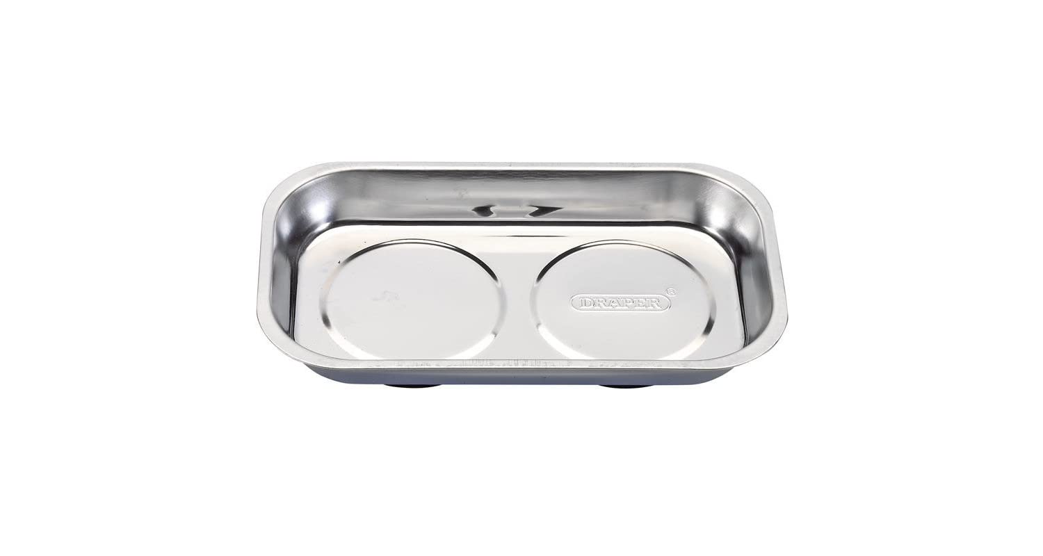 Draper Stainless Steel Magnetic Parts Tray - 136 x 237 x 28mm