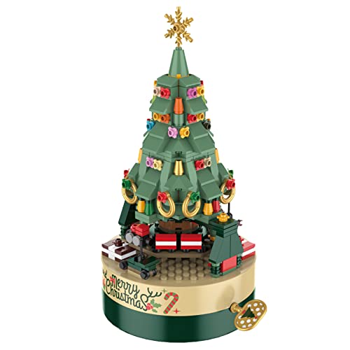 BEIAOSU Árbol de Navidad DIY Bloques de construcción Reloj para niños Caja de música Caja de Juego de construcción Juguetes Regalos decoración para Adultos niños niños 8+ Cover
