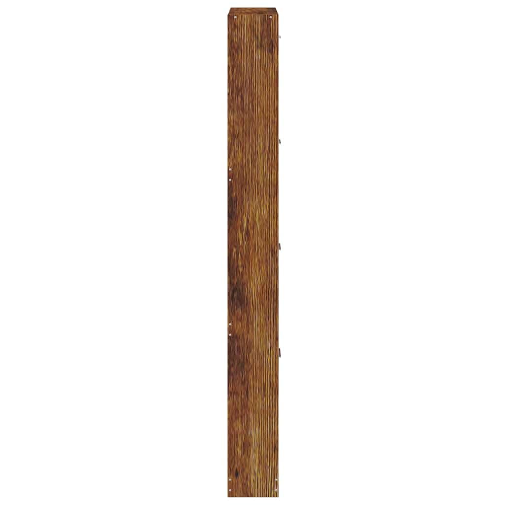 Szafka na buty Dąb wędzony 59x17x150 cm Drewno kompozytowe 4 szuflady