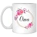 GavinsDesigns Oma Flower Novelty Coffee Mug Gift For Mother's Day - Oma Pink Flowers On Gold Frame - New Oma Mug Flower - Birthday Gifts For Oma - Oma Coffee Mug 11oz (MUG-4GPK84WSSE-11oz)