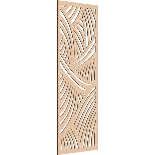 Image of 27 3 /8 inchW x 69 3 /8 inchH x 1 /4 inchT Chester Decorative Fretwork Wood Wall Panels, Red Oak